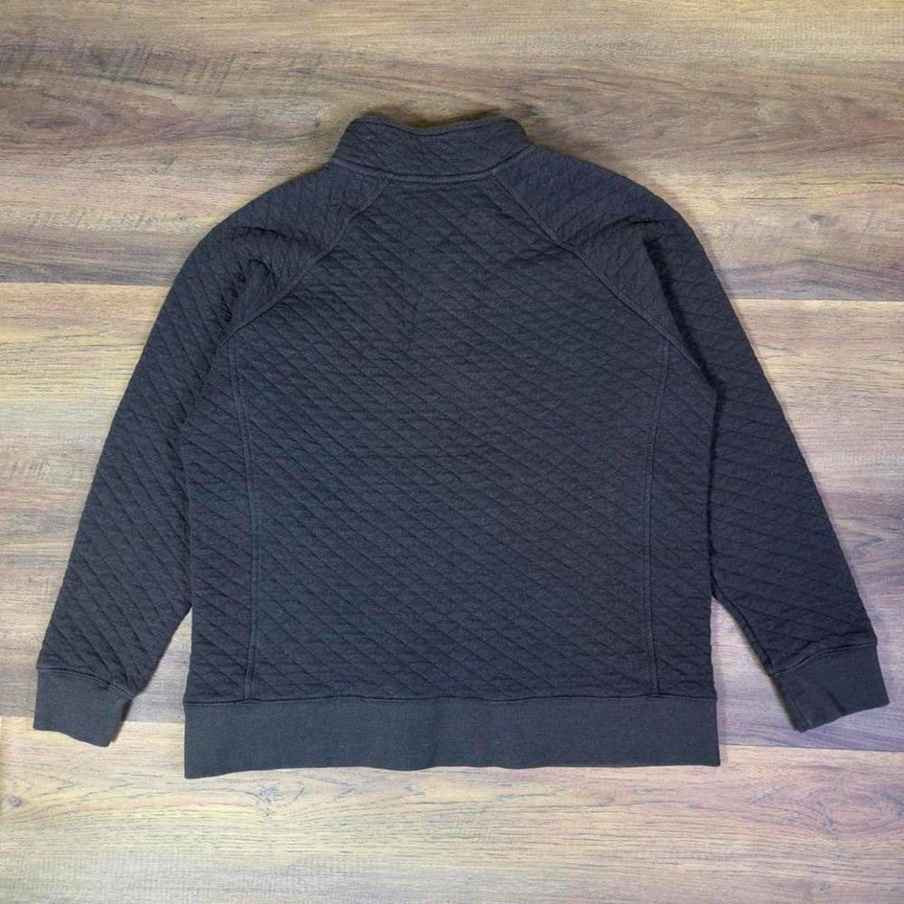 Eddie Bauer Quilted Pullover Henley Sweatshirt Mens M Brown - Picture 2 of 5